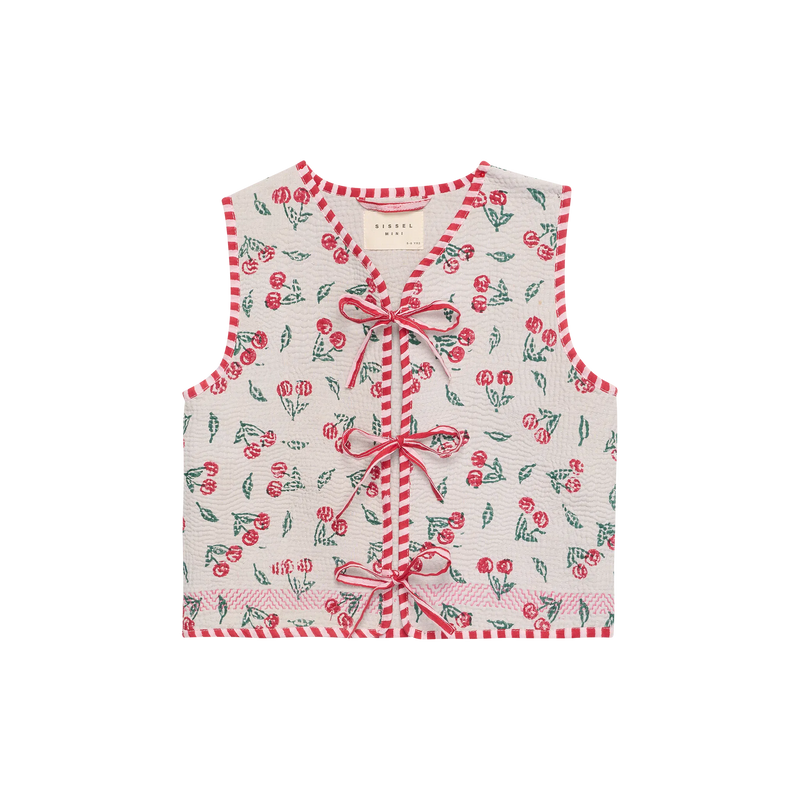 Sissel Edelbo Mini, Gro mini vest, Cherry-Sissel Edelbo Mini-Minlillebutik.dk