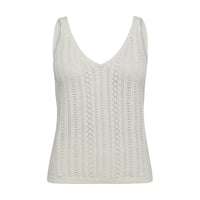 Mos Mosh, MMCressida Melange Knit Top, Ecru-Mos Mosh-Minlillebutik.dk