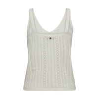 Mos Mosh, MMCressida Melange Knit Top, Ecru-Mos Mosh-Minlillebutik.dk