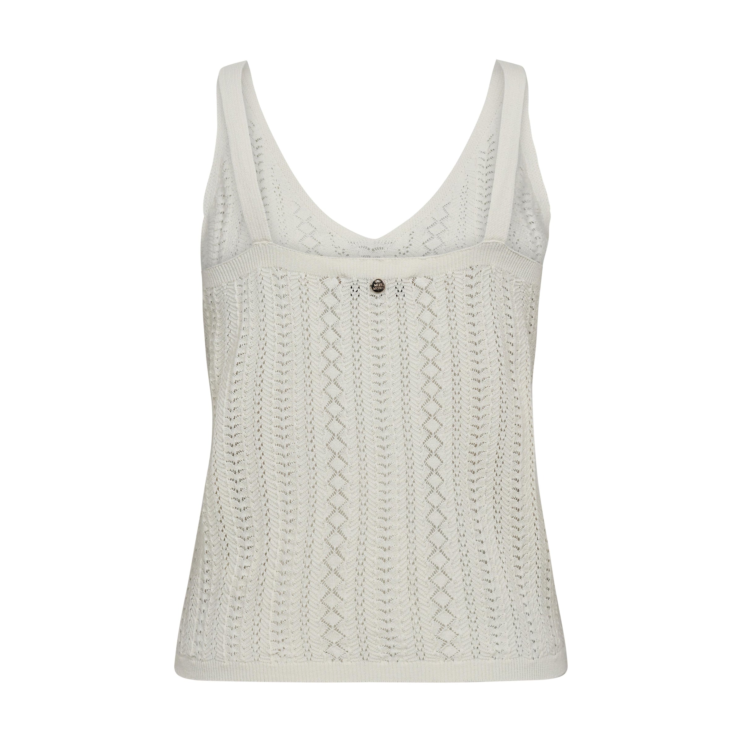 Mos Mosh, MMCressida Melange Knit Top, Ecru-Mos Mosh-Minlillebutik.dk