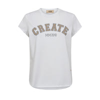 Mos Mosh, MMCelli O-SS Tee, Savannah Tan-Mos Mosh-Minlillebutik.dk
