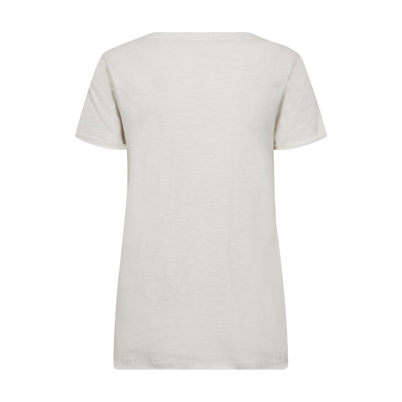 Mos Mosh, MMNadine O-SS Deco Tee, Powder Pink-Mos Mosh-Minlillebutik.dk