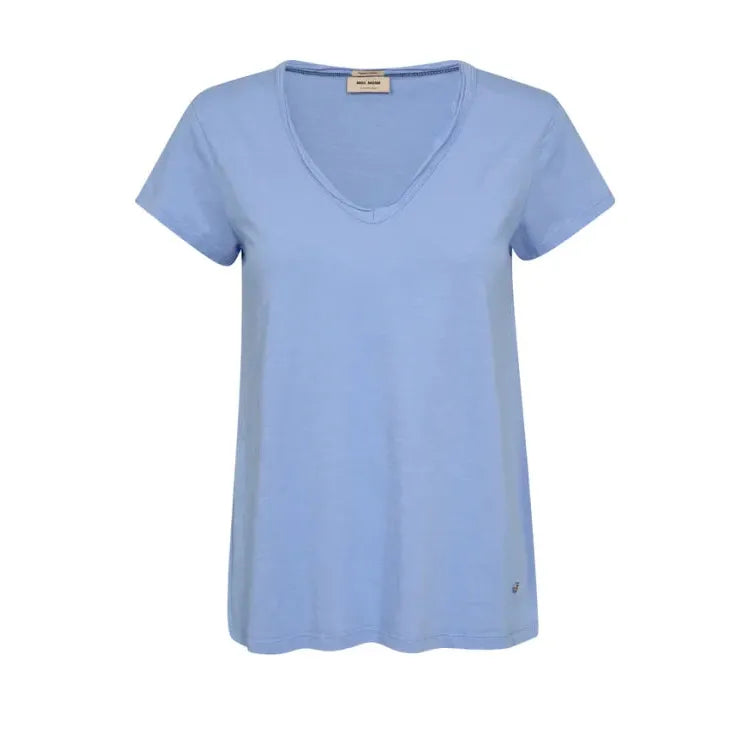 Mos Mosh, Tulli V-SS Basic Tee, Hydrangea