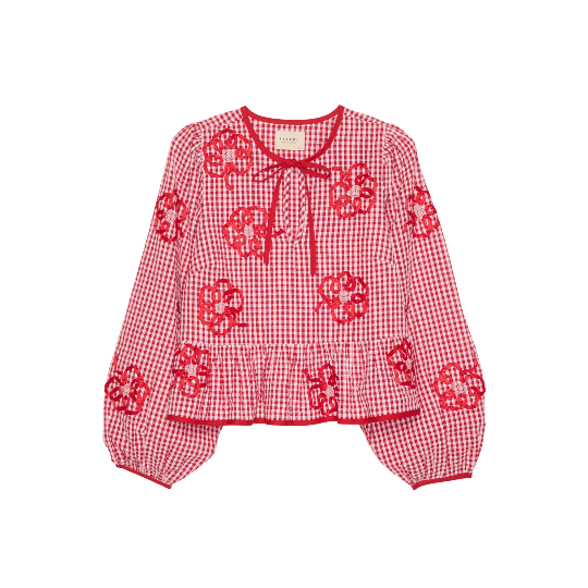 Sissel Edelbo, Sunny Top, Red Checks-Sissel Edelbo-Minlillebutik.dk