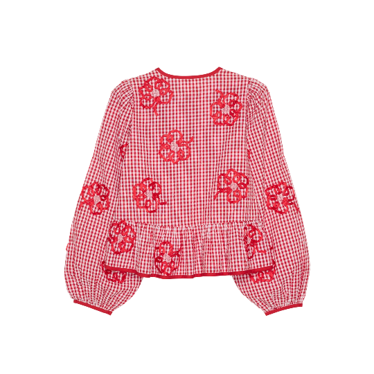 Sissel Edelbo, Sunny Top, Red Checks-Sissel Edelbo-Minlillebutik.dk