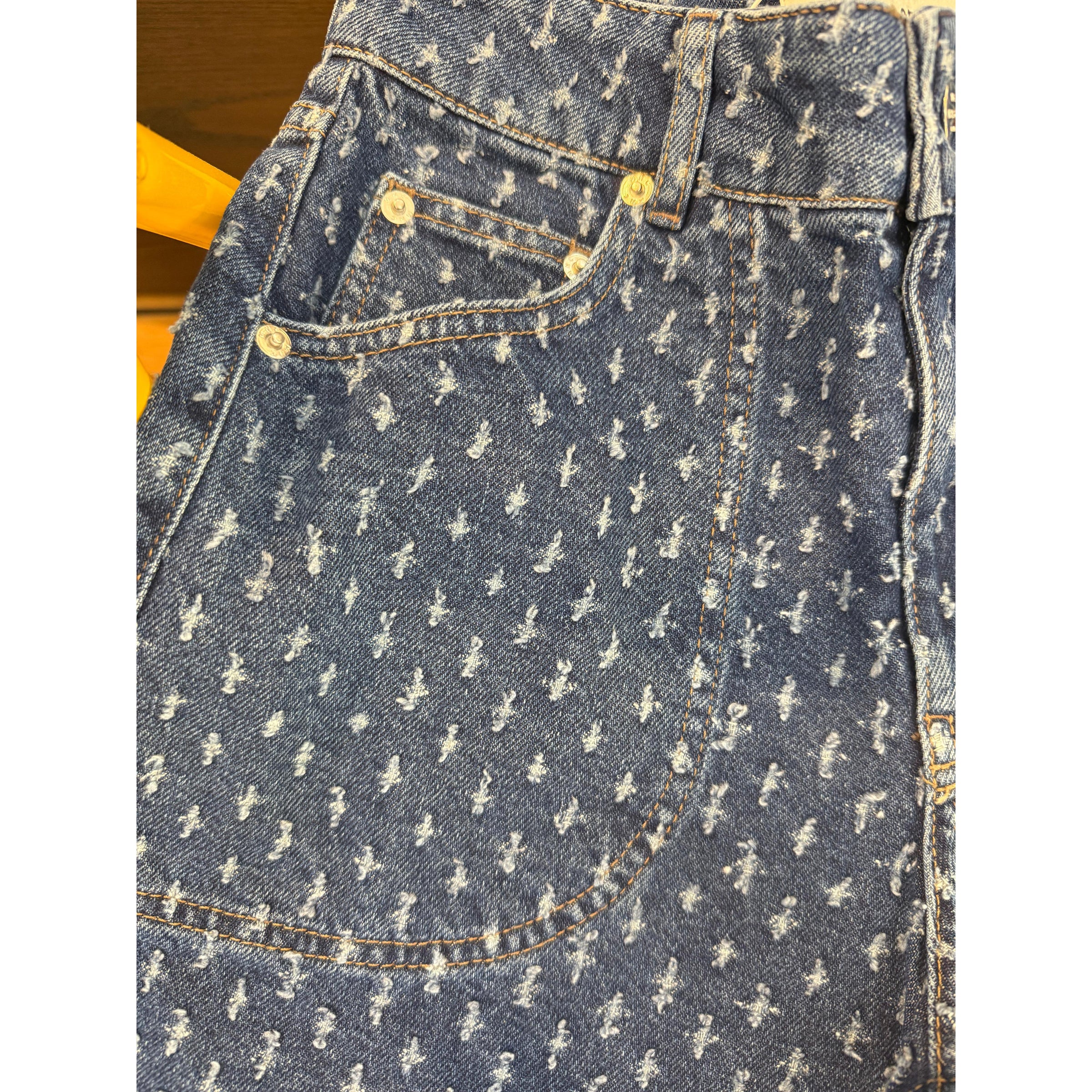 Mads Nørgaard, Distres Denim Rossy Shorts, Mid Blue Denim-Mads Nørgaard - Dame-Minlillebutik.dk