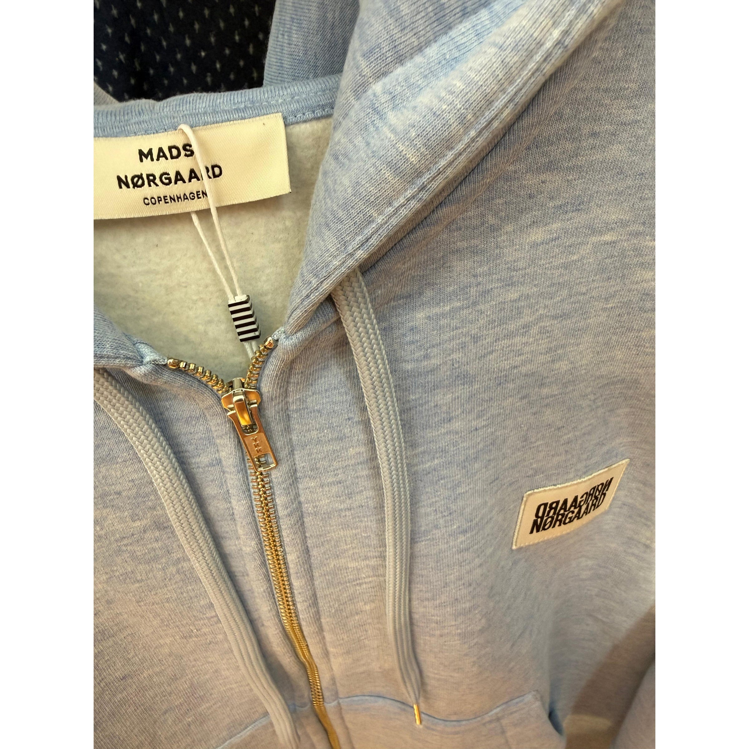 Mads Nørgaard, Standard Bobo Hood Sweatshirt, Light Blue Melange-Mads Nørgaard - Dame-Minlillebutik.dk