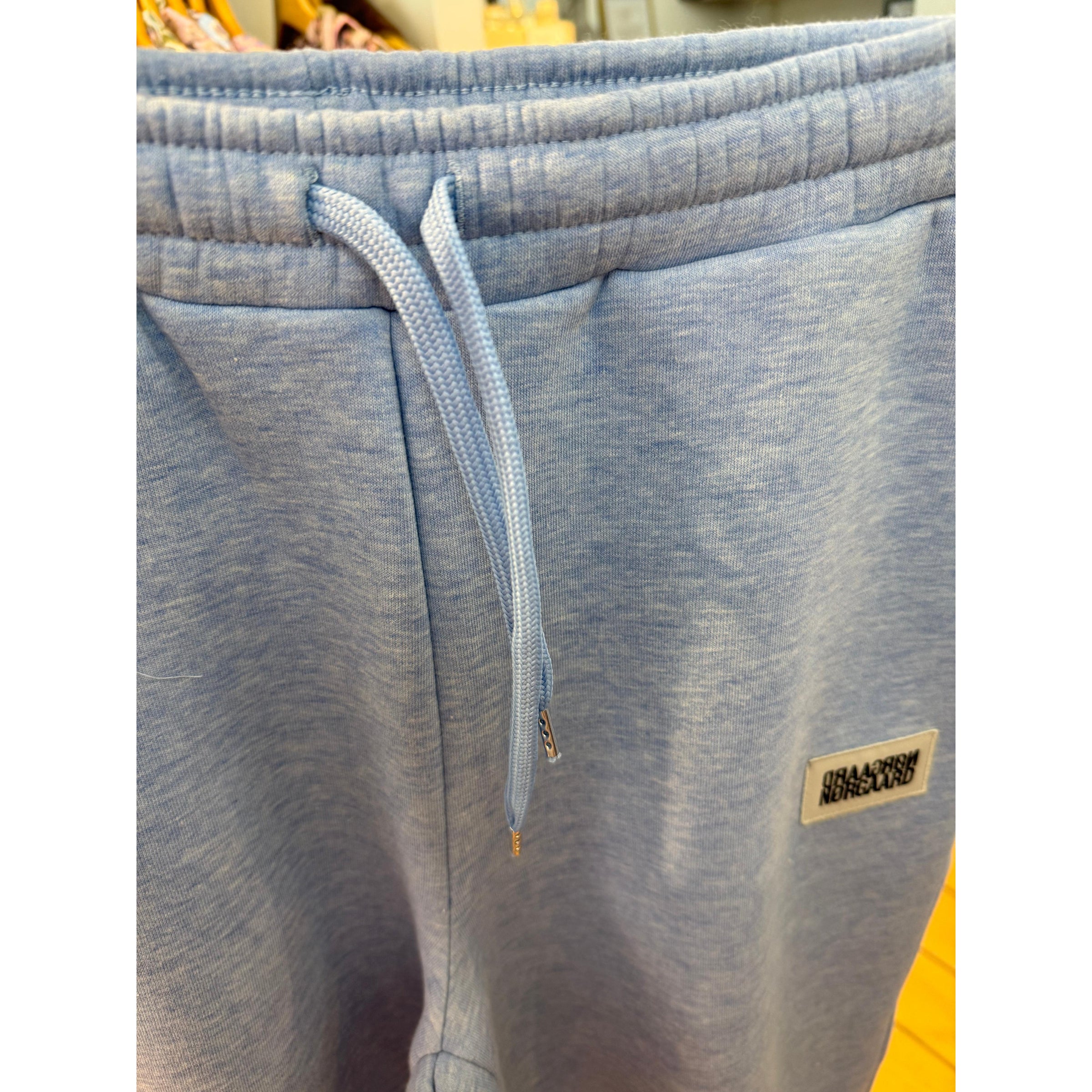 Mads Nørgaard, Standard Sweat Iggy Pants, Light Blue Melange-Mads Nørgaard - Dame-Minlillebutik.dk