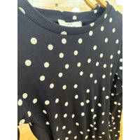 Mads Nørgaard, 2x2 Cotton Tuba Tee LS AOP, Dot AOP Black-Mads Nørgaard - Dame-Minlillebutik.dk