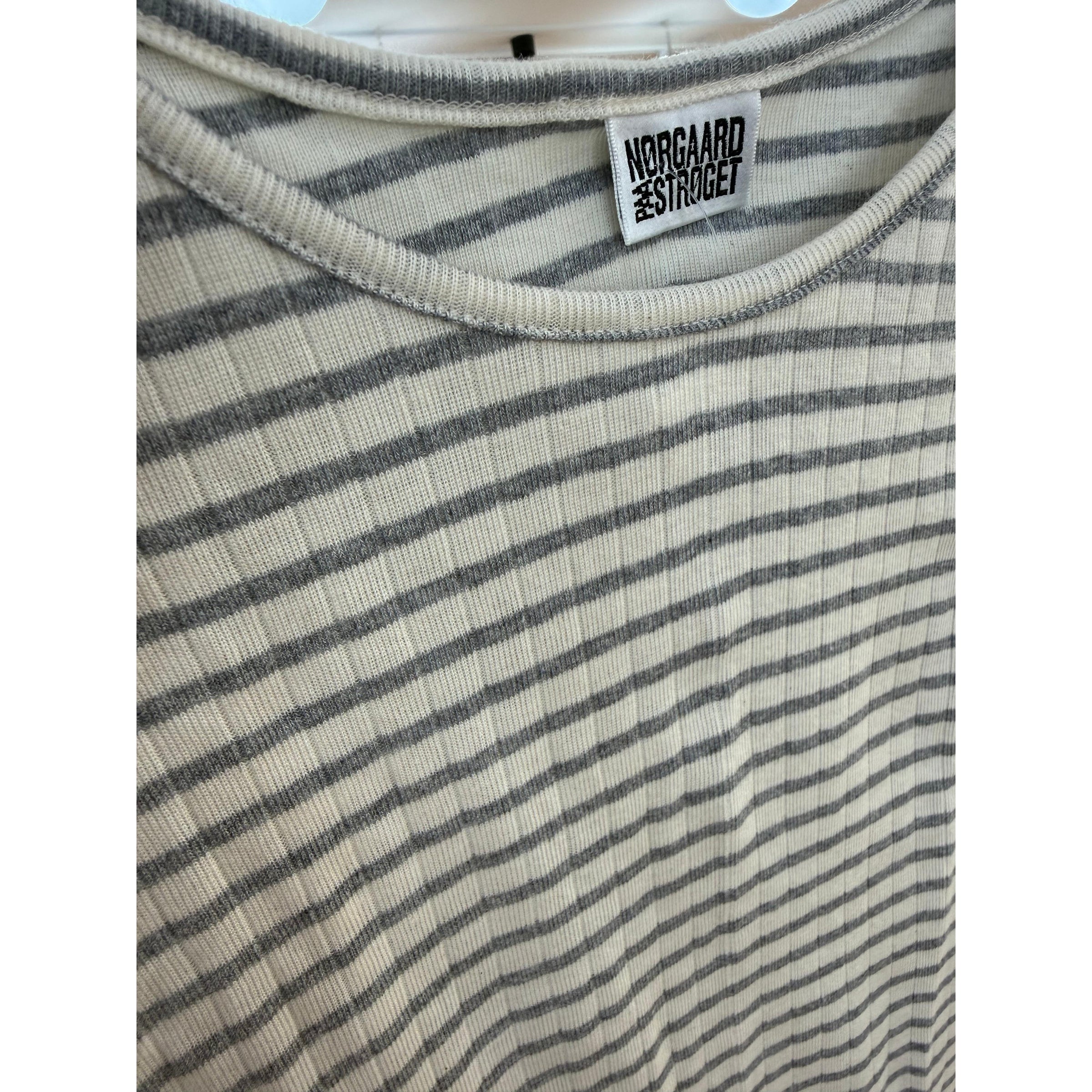 Nørgaard Paa Strøget, NPS Tank Top NPS Stripe, Ecru/Light Grey-Nørgaard paa Strøget-Minlillebutik.dk