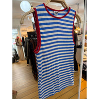 Nørgaard Paa Strøget, NPS Tank Top Kontrast, Blue/Ecru/Red, One Size