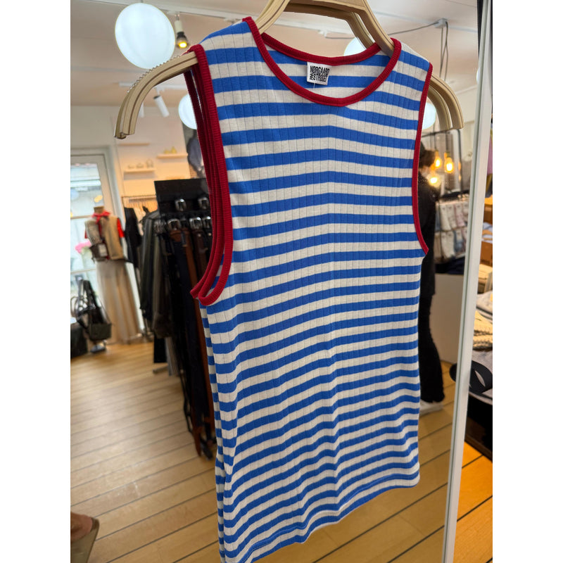 Nørgaard Paa Strøget, NPS Tank Top Kontrast, Blue/Ecru/Red, One Size-Nørgaard paa Strøget-Minlillebutik.dk