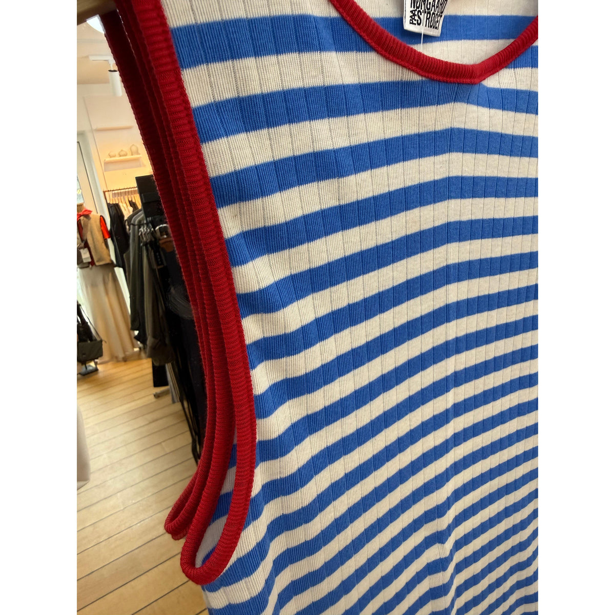 Nørgaard Paa Strøget, NPS Tank Top Kontrast, Blue/Ecru/Red, One Size-Nørgaard paa Strøget-Minlillebutik.dk
