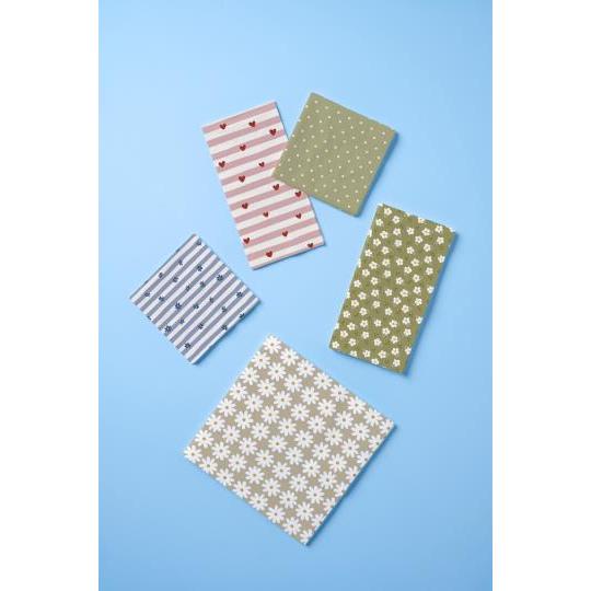 Ib Laursen, Serviet, Røde hjerter og lyserøde striber-Ib Laursen-Minlillebutik.dk