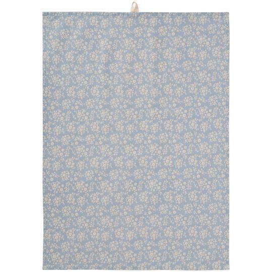 Ib Laursen, Viskestykke, Agathe, Lyseblå m/blomster-Ib Laursen-Minlillebutik.dk