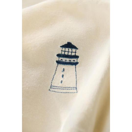 Ib Laursen, Stofserviet, Atlantis m/blå Fyrtårn-Ib Laursen-Minlillebutik.dk