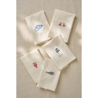 Ib Laursen, Stofserviet, Atlantis m/blå Fisk-Minlillebutik.dk-Minlillebutik.dk