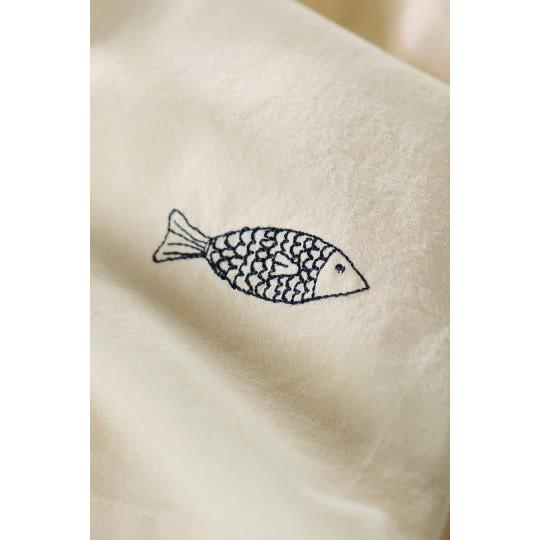 Ib Laursen, Stofserviet, Atlantis m/blå Fisk-Minlillebutik.dk-Minlillebutik.dk