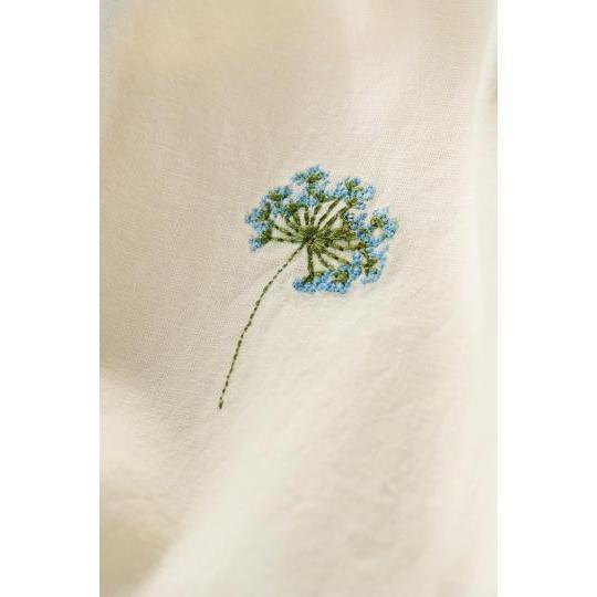 Ib Laursen, Stofserviet, Flora m/ blå Skærmblomst-Ib Laursen-Minlillebutik.dk