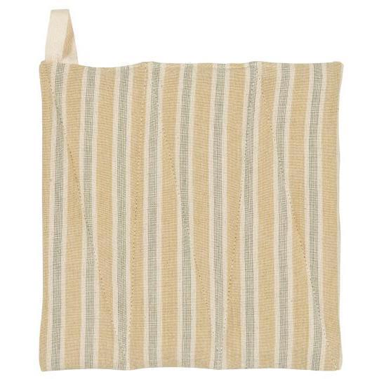 Ib Laursen, Grydelap, August, Natur m/blå og hvide striber-Ib Laursen-Minlillebutik.dk