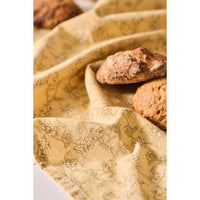 Ib Laursen, Viskestykke, Filippa, Sart Gul m/blomsterranke-Ib Laursen-Minlillebutik.dk