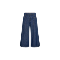 Mos Mosh, Culotte Arge Jeans, Dark Blue, Cropped-Mos Mosh-Minlillebutik.dk