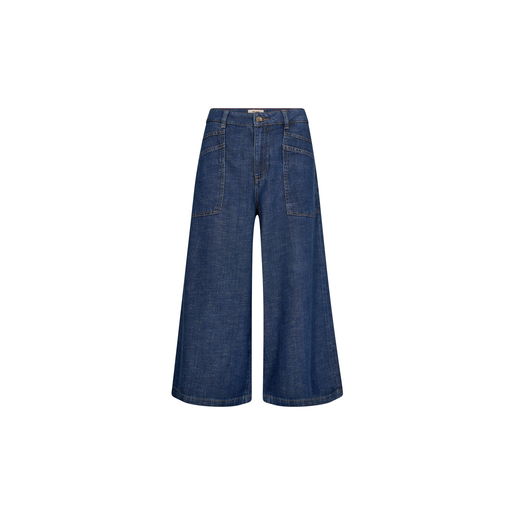 Mos Mosh, Culotte Arge Jeans, Dark Blue, Cropped-Mos Mosh-Minlillebutik.dk