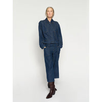 Mos Mosh, Culotte Arge Jeans, Dark Blue, Cropped-Mos Mosh-Minlillebutik.dk