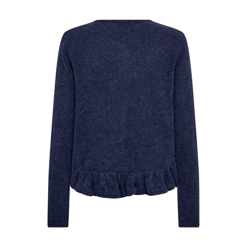 Mos Mosh, Mape Alice Knit Cardigan, Crown Blue-Mos Mosh-Minlillebutik.dk