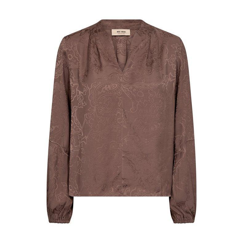 Mos Mosh, Hefa Paisleya Blouse, Coffee Quartz-Mos Mosh-Minlillebutik.dk