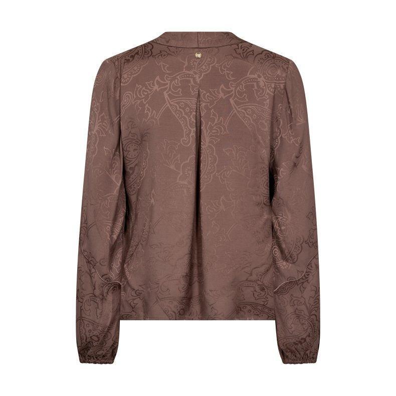Mos Mosh, Hefa Paisleya Blouse, Coffee Quartz-Mos Mosh-Minlillebutik.dk