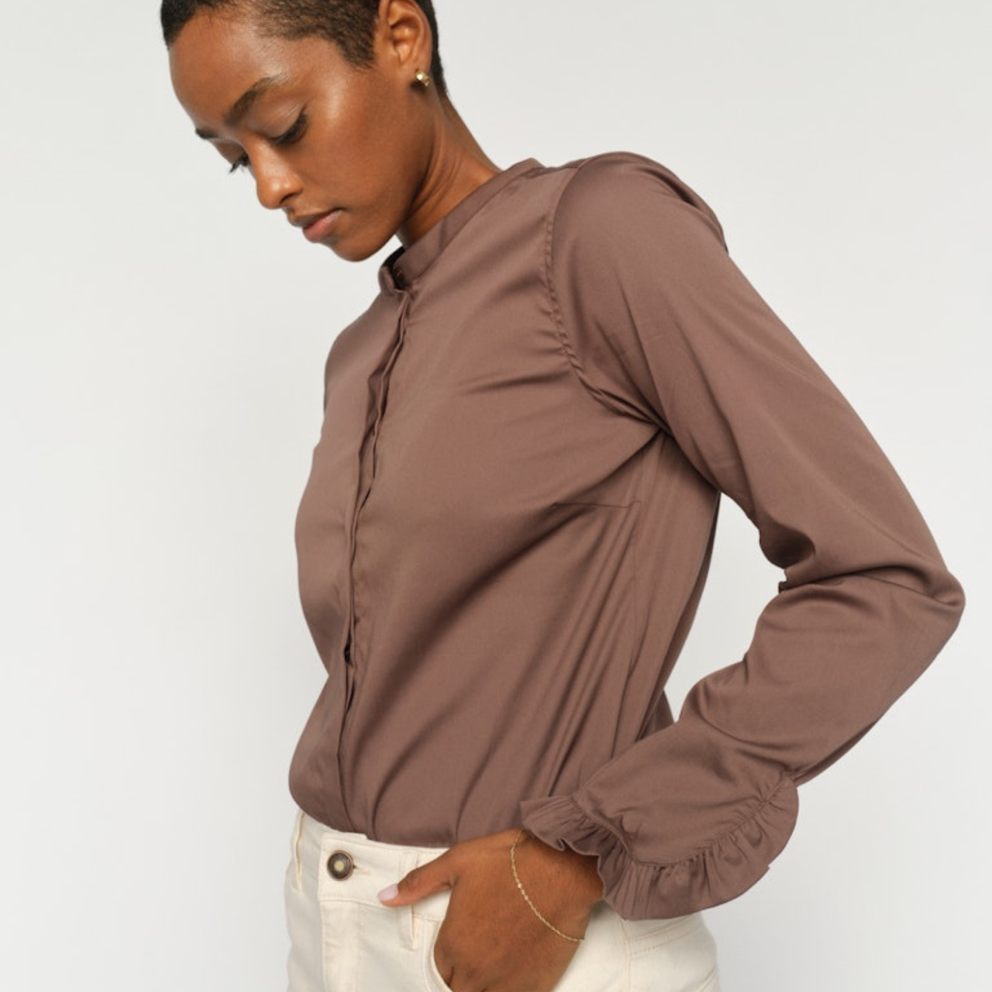 Mos Mosh, Mattie Shirt, Coffee Quartz-Mos Mosh-Minlillebutik.dk