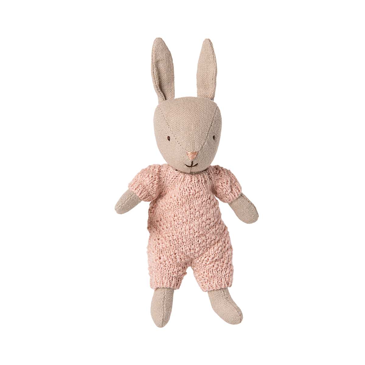 Maileg, Hare, Micro, Sand-Rosa strikket dragt 16-5024-00-Maileg-Minlillebutik.dk
