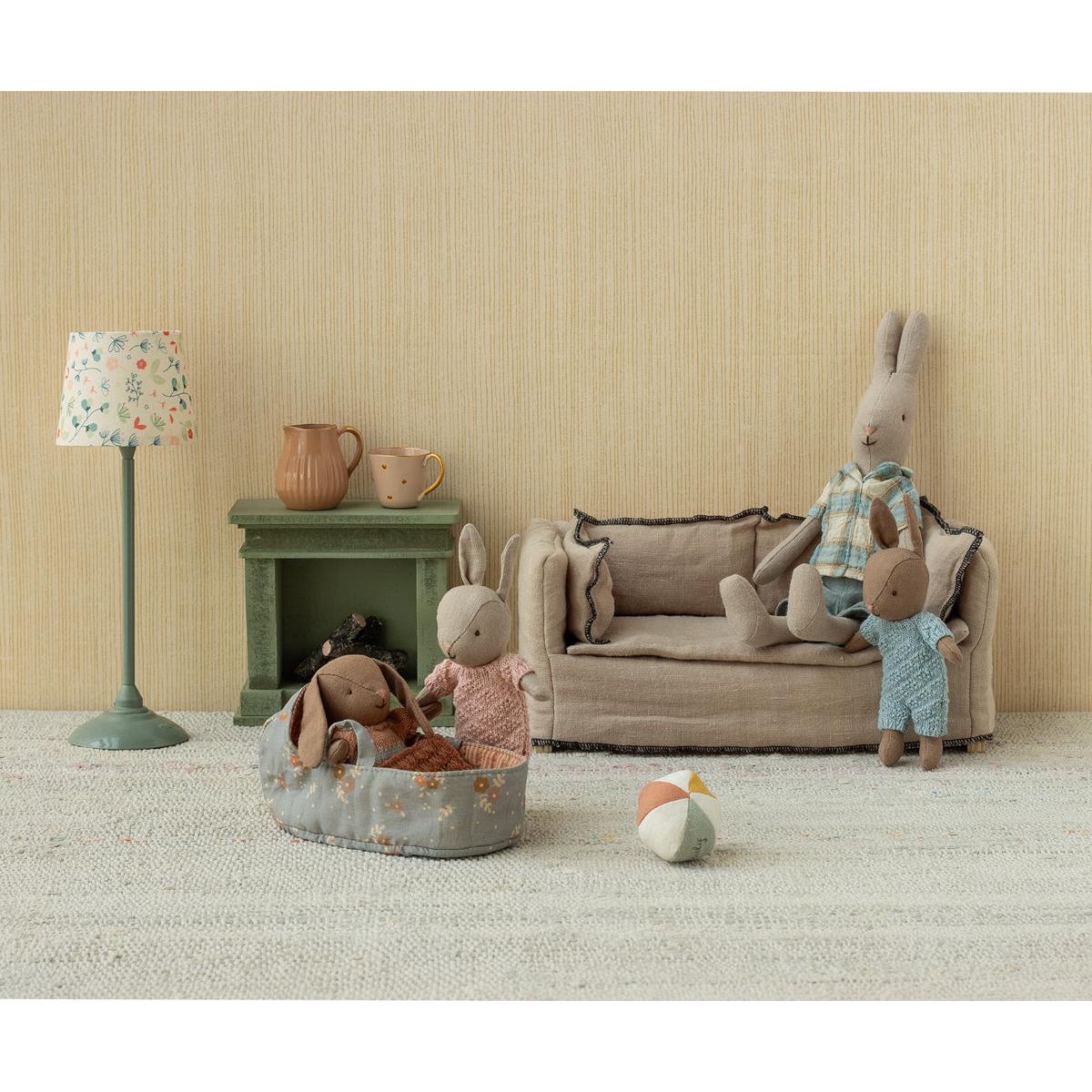 Maileg, Hare, Micro, Sand-Rosa strikket dragt 16-5024-00-Maileg-Minlillebutik.dk