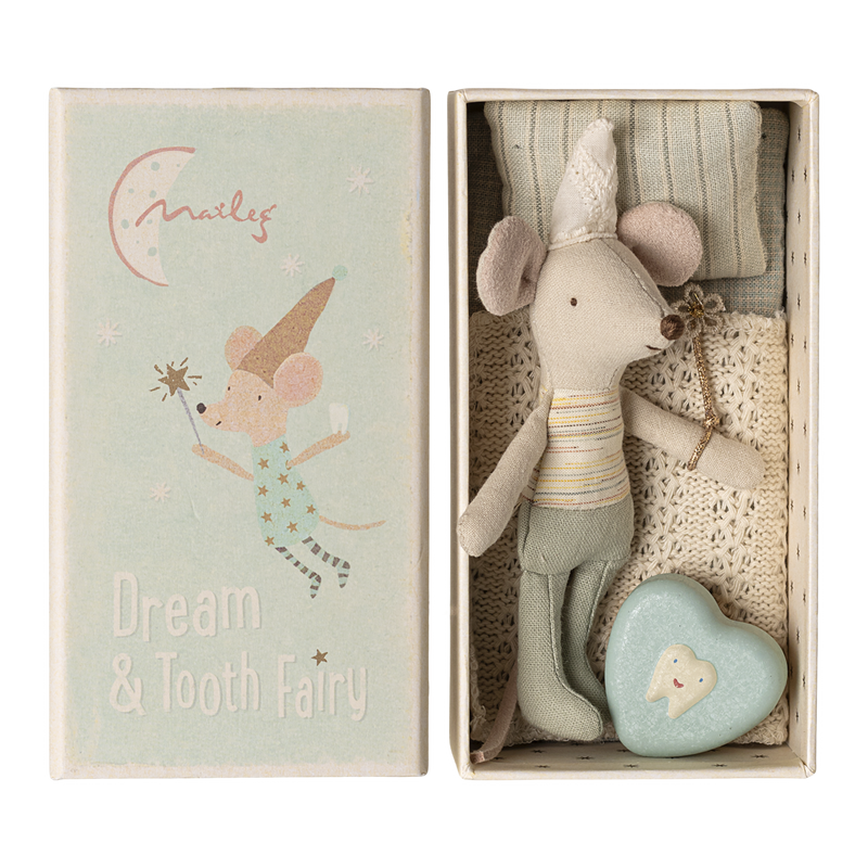 Maileg, Tandfe Mus, Lillebror i tændstikæske 17-5108-00-Maileg-Minlillebutik.dk