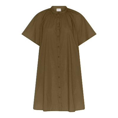 Frau, Siena Short Dress, Military Olive-Frau-Minlillebutik.dk