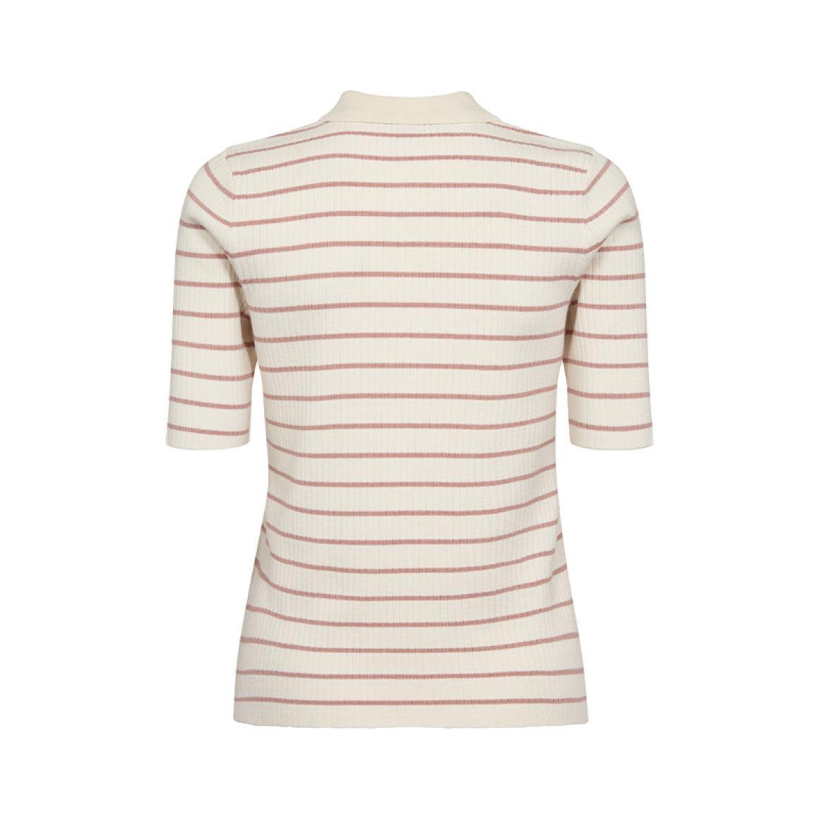 Mos Mosh, Caliz Stripe SS Knit, Peachy-Mos Mosh-Minlillebutik.dk