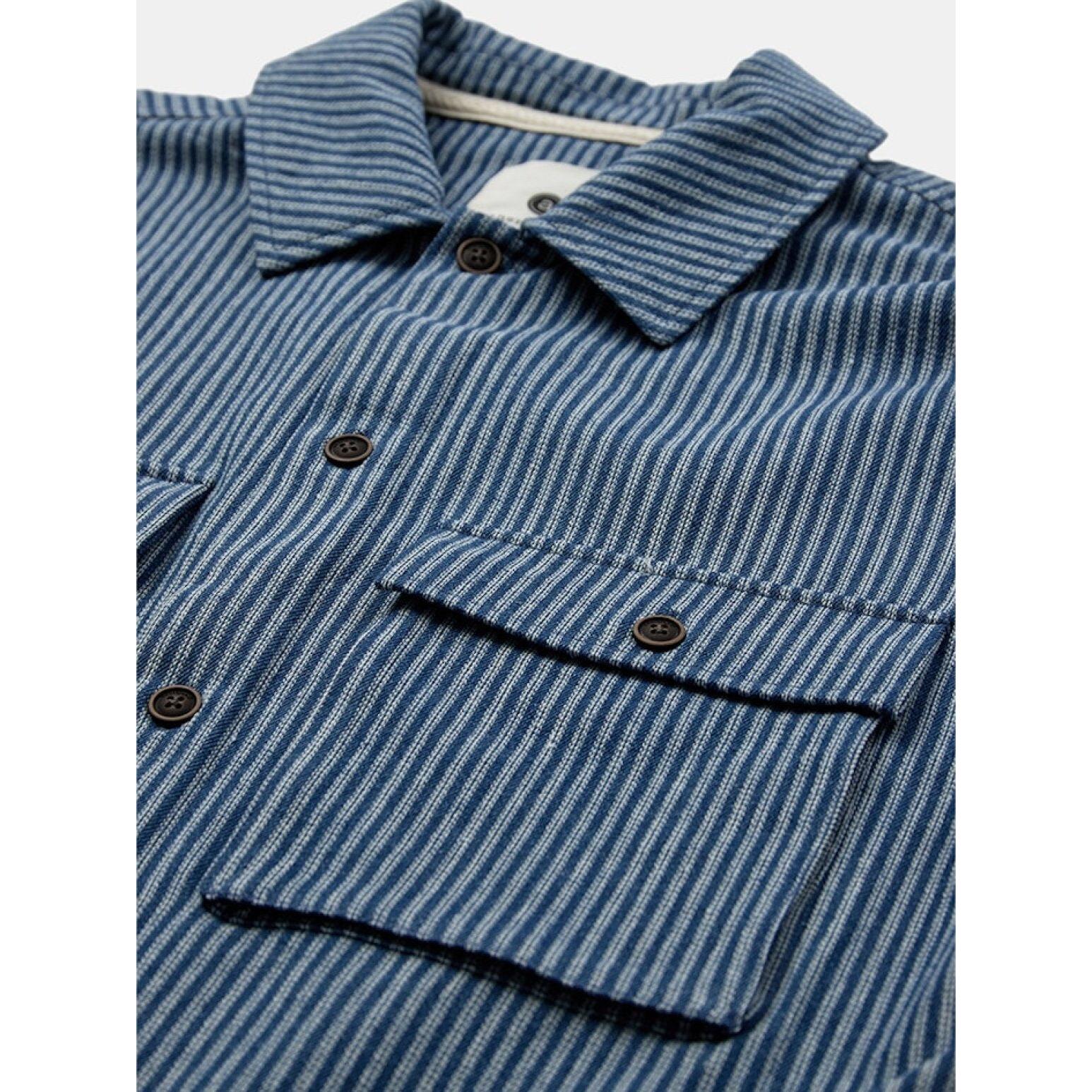 Anerkjendt, Otto Stripe Overshirt, Sky Captain-Anerkjendt-Minlillebutik.dk