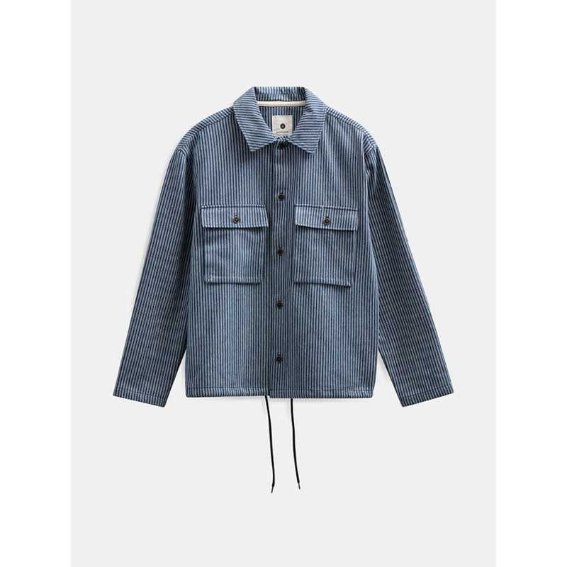 Anerkjendt, Otto Stripe Overshirt, Sky Captain-Anerkjendt-Minlillebutik.dk