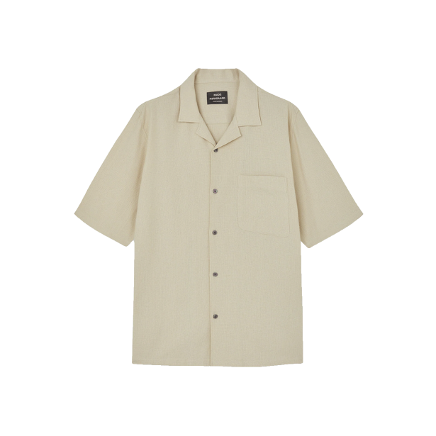 Mads Nørgaard, Texture Kenji Shirt SS, Castle Wall-Mads Nørgaard - Herre-Minlillebutik.dk