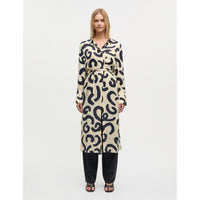 Mads Nørgaard, Delicate Twill Cany Dress AOP, Swirl AOP/Almond Oil-Mads Nørgaard - Dame-Minlillebutik.dk
