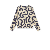 Mads Nørgaard, Delicate Twill Flow Top AOP, Swirl AOP/Almond Oil-Mads Nørgaard - Dame-Minlillebutik.dk