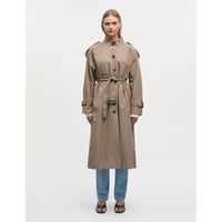 Mads Nørgaard, Cotton Pol Bentley Trench Coat, Walnut-Mads Nørgaard - Dame-Minlillebutik.dk