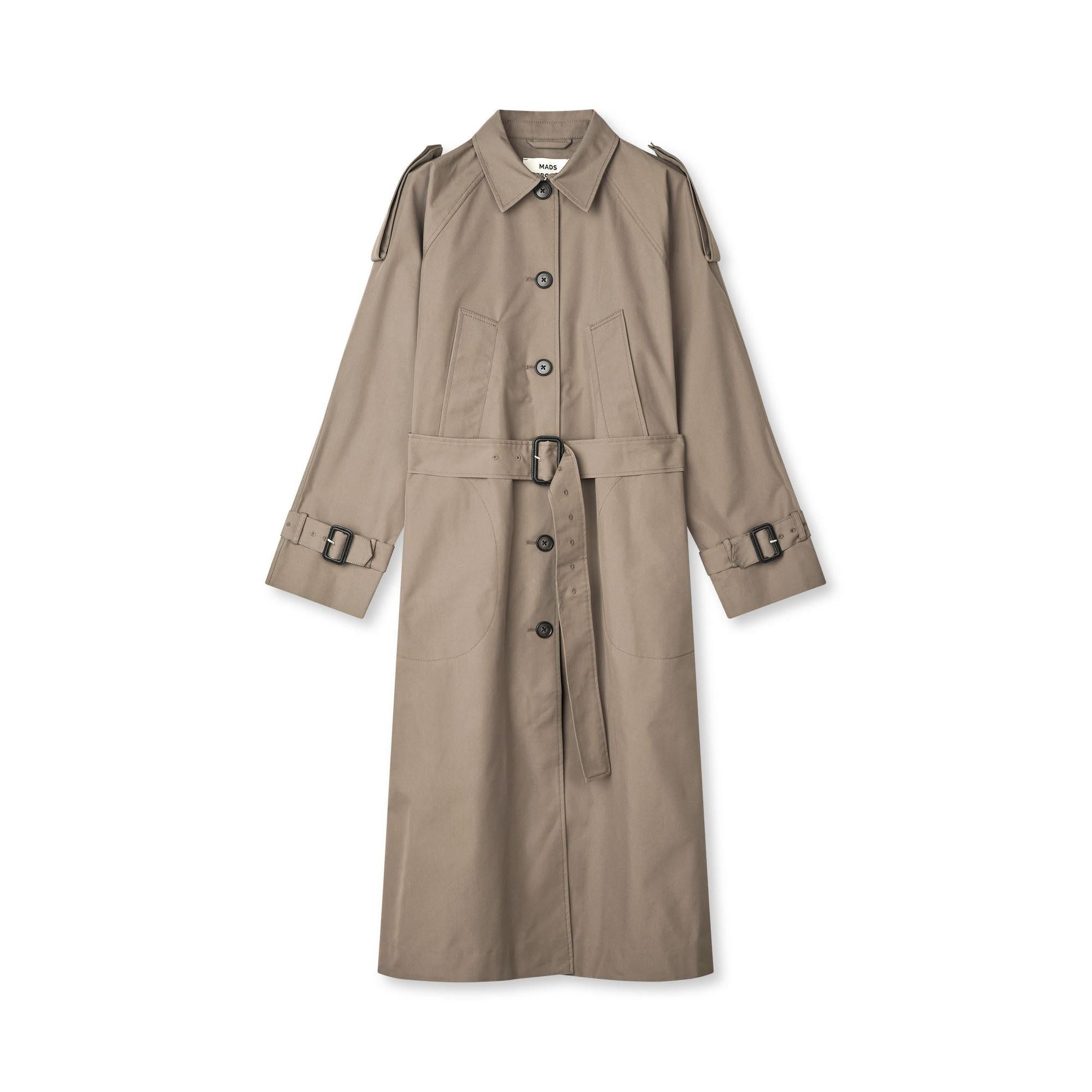 Mads Nørgaard, Cotton Pol Bentley Trench Coat, Walnut-Mads Nørgaard - Dame-Minlillebutik.dk