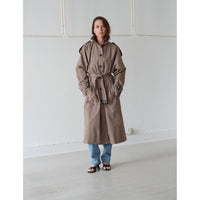 Mads Nørgaard, Cotton Pol Bentley Trench Coat, Walnut-Mads Nørgaard - Dame-Minlillebutik.dk