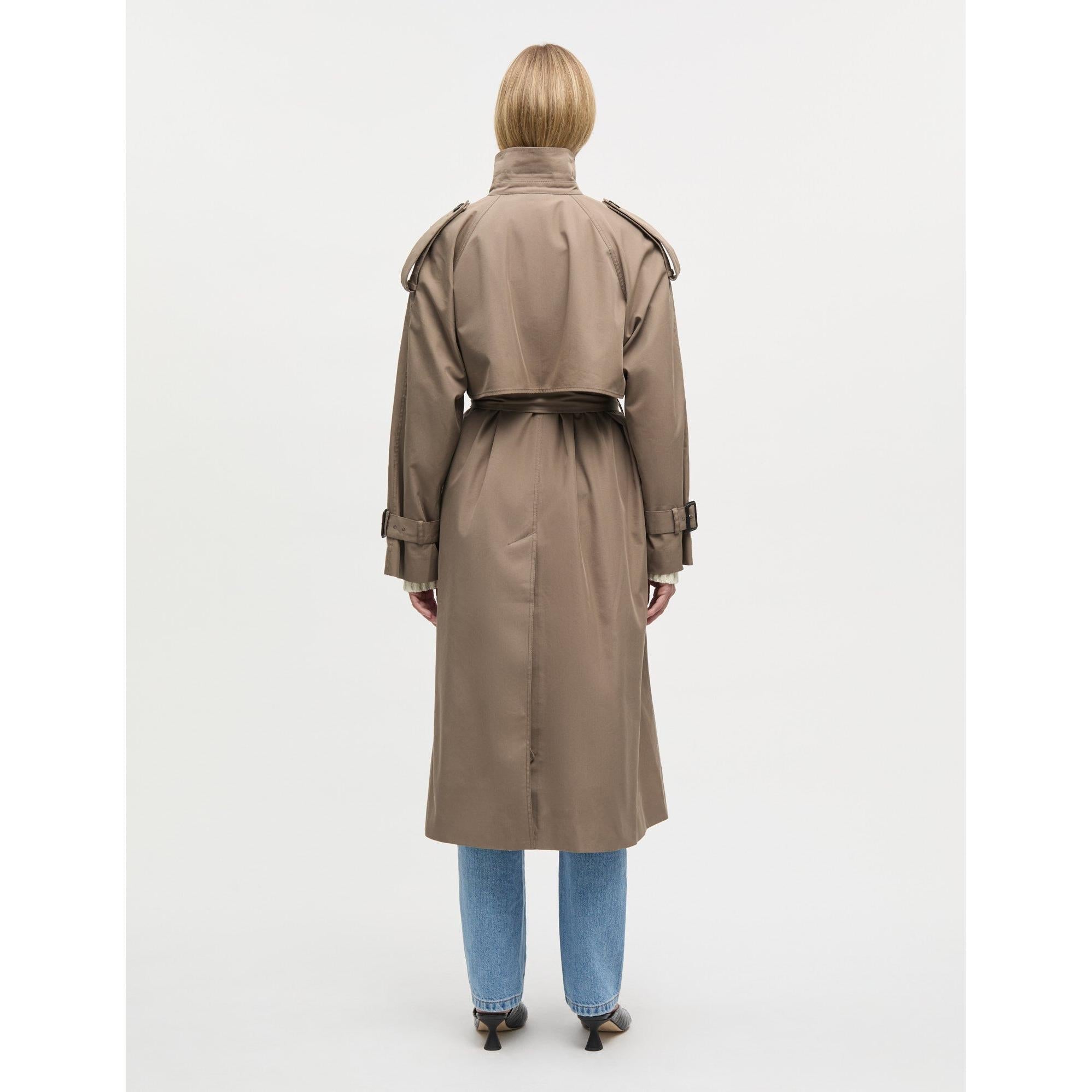 Mads Nørgaard, Cotton Pol Bentley Trench Coat, Walnut-Mads Nørgaard - Dame-Minlillebutik.dk
