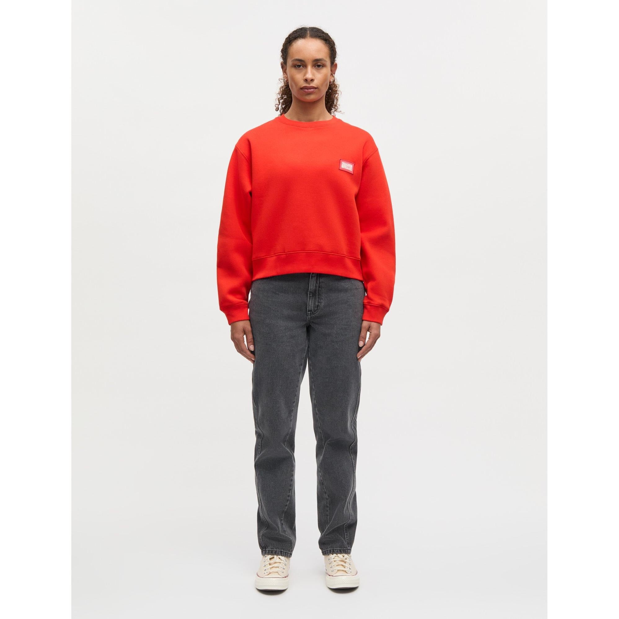 Mads Nørgaard, Standard Taylor Sweatshirt, Fiery Red-Mads Nørgaard - Dame-Minlillebutik.dk