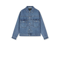 Mads Nørgaard, Arizona Denim Trucker Jacket, Mid Blue Stone Wash-Minlillebutik.dk-Minlillebutik.dk