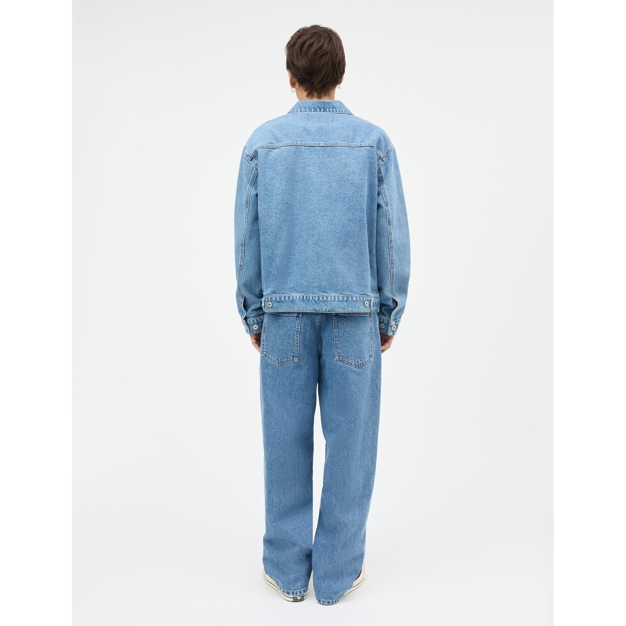 Mads Nørgaard, Arizona Denim Trucker Jacket, Mid Blue Stone Wash-Minlillebutik.dk-Minlillebutik.dk