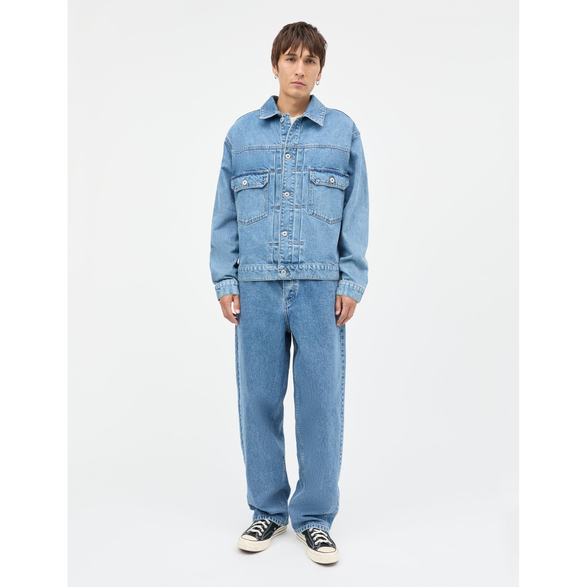 Mads Nørgaard, Arizona Denim Trucker Jacket, Mid Blue Stone Wash-Minlillebutik.dk-Minlillebutik.dk
